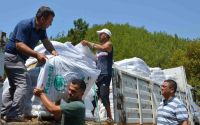 Büyükşehir Alanyalı çiftçilere 10 ton kaolin kili dağıttı

