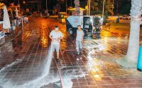 Alanya’nın vitrini gece mesaisinde baştan sona temizlendi
