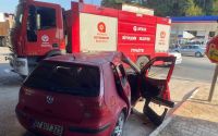 Aksu’da otomobil ile tır çarpıştı
